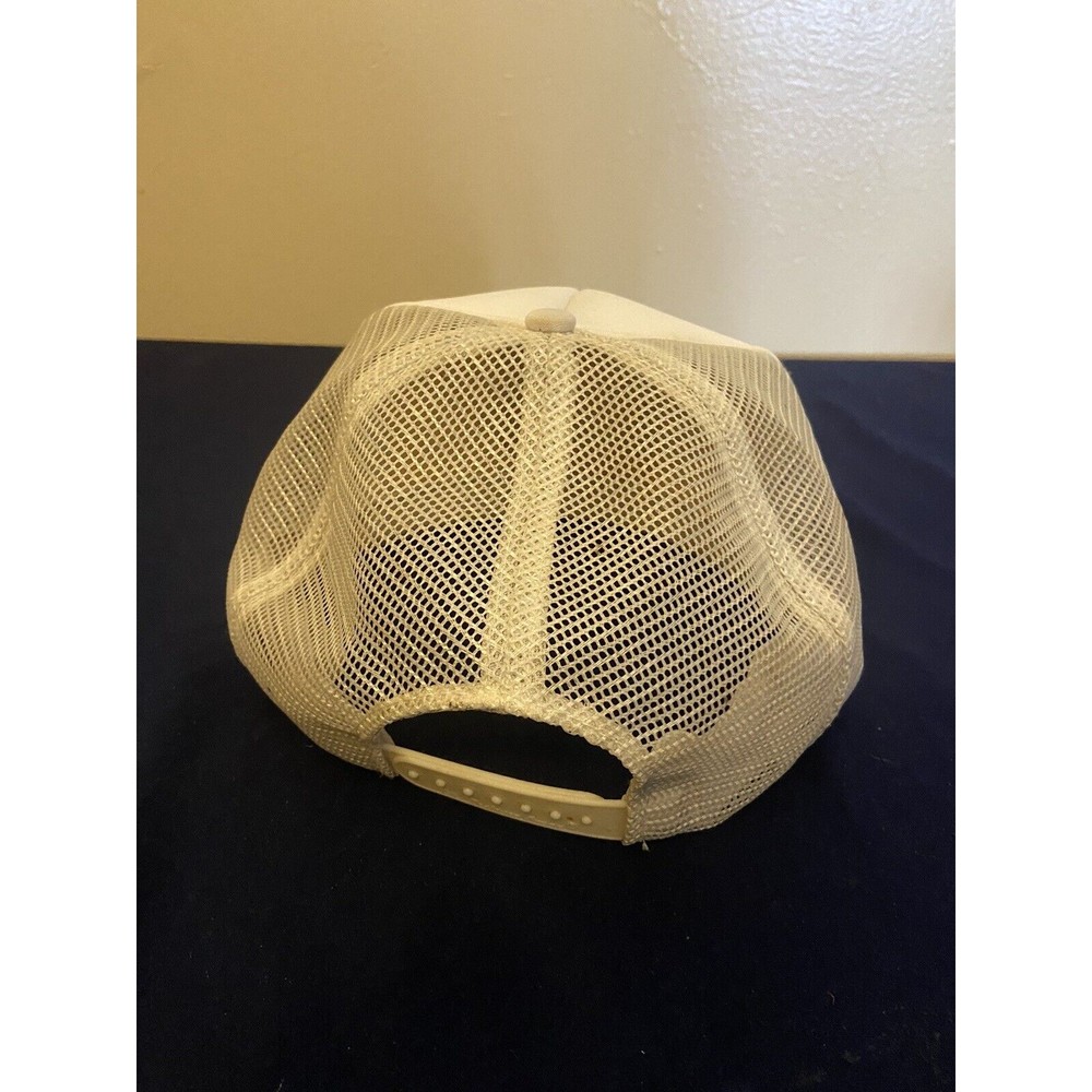 Vintage Campbell Soup Pennsylvania Mesh White Trucker Hat Big Patch Back Broken - Picture 2 of 5